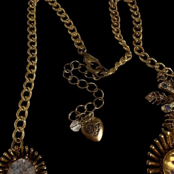 Betsey Johnson Gold Tone Winter Wonderland Holiday Rhinestone Statement … - Picture 8 of 15
